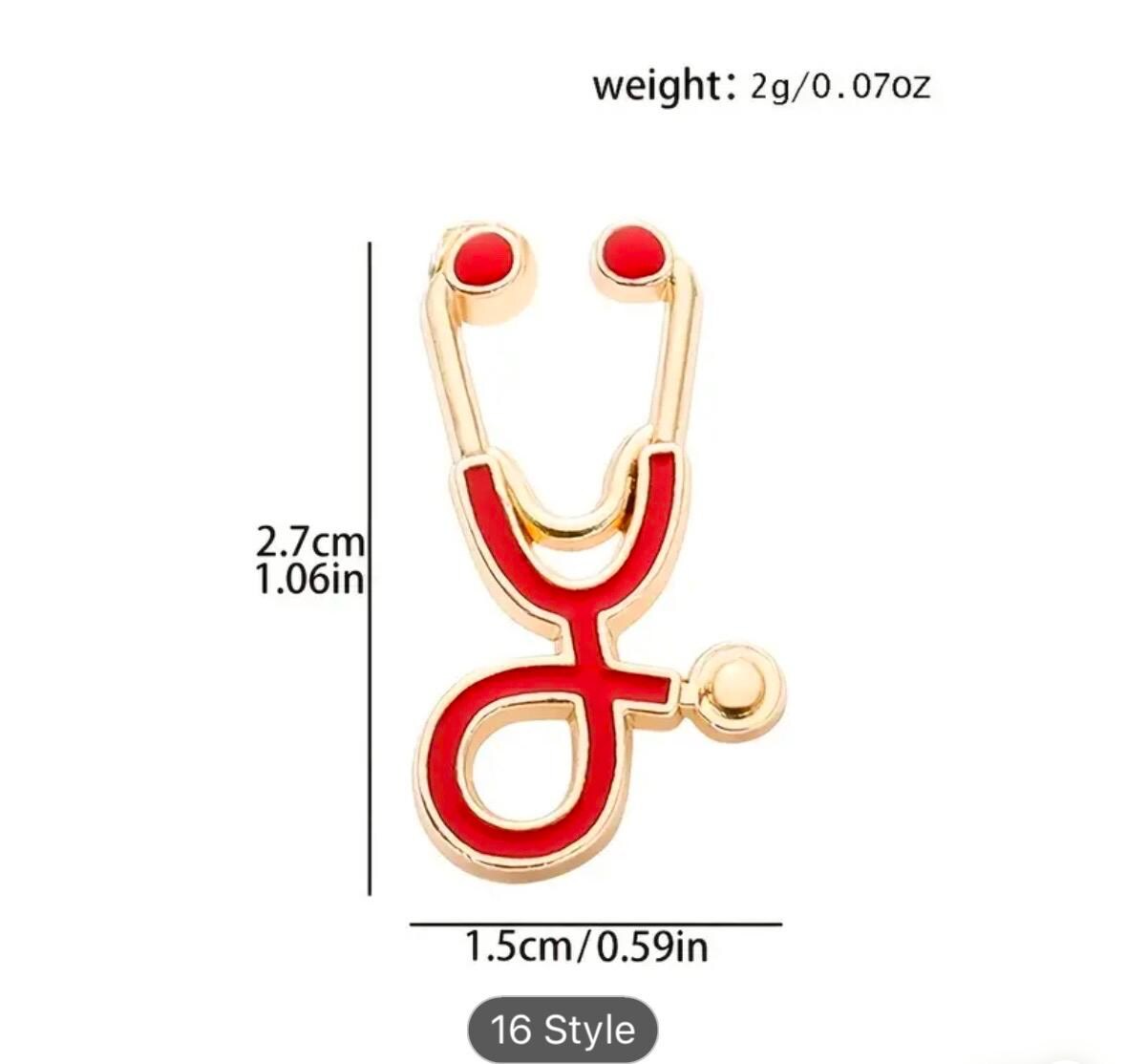 Midwifery/ Nurse Stethoscope pin badge